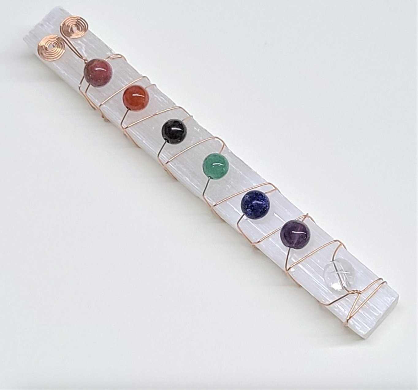4" Selenite Chakra Stick (Copper Wrapped)