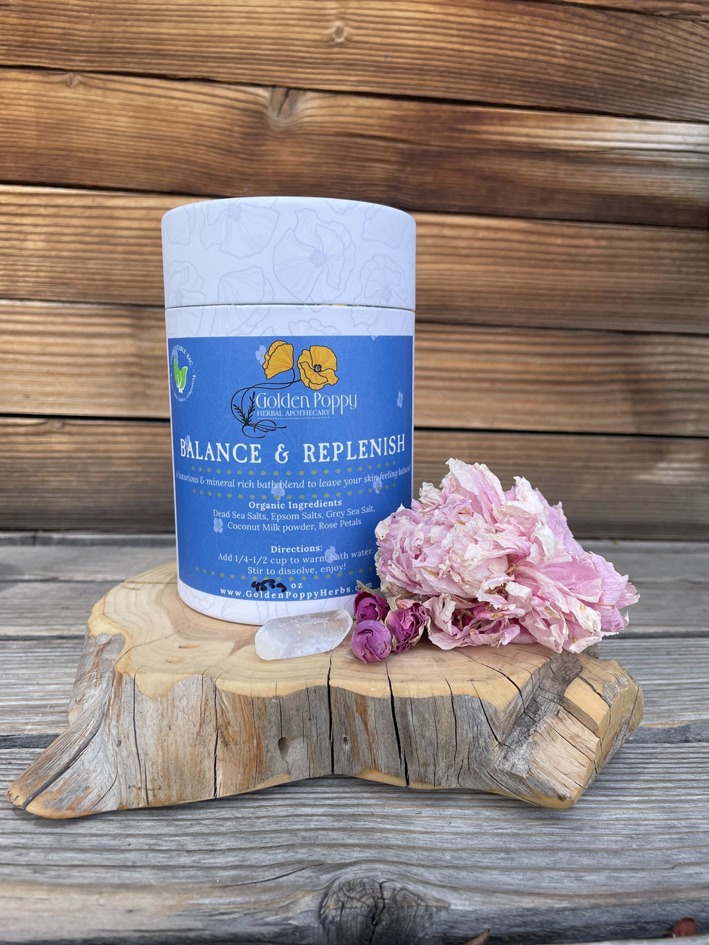 Balance & Replenish Bath Salts, 14oz Tube
