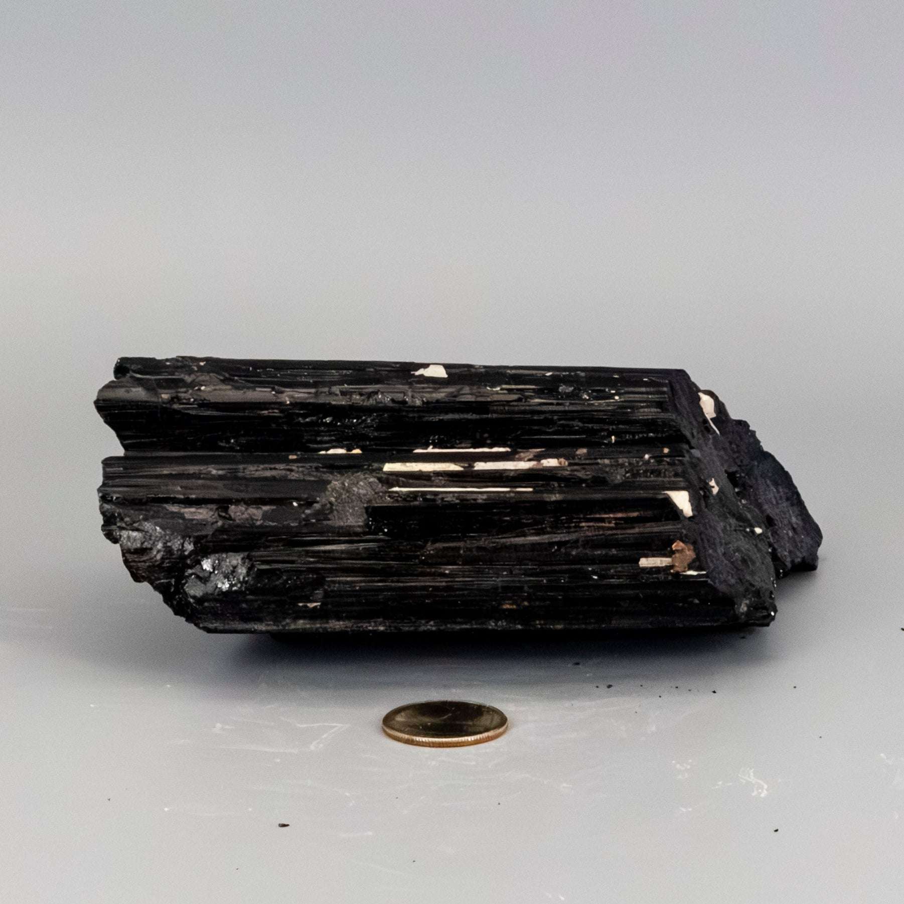 Big Black Tourmaline Hunk w/t Quartz Inclusions