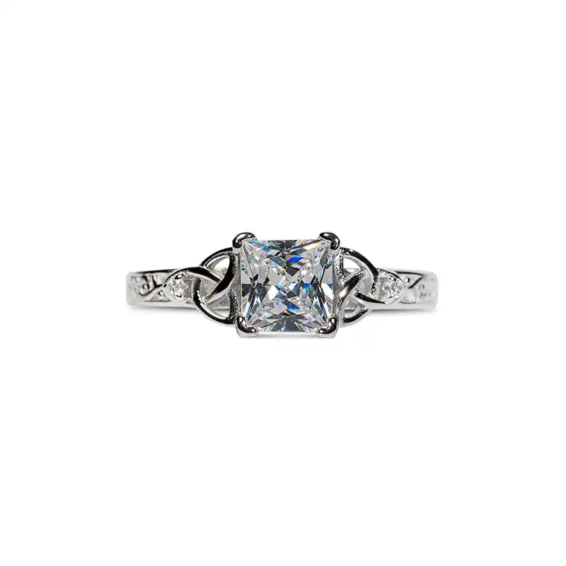 Timeless Triquetra™ 18K White Gold Filigree Ring