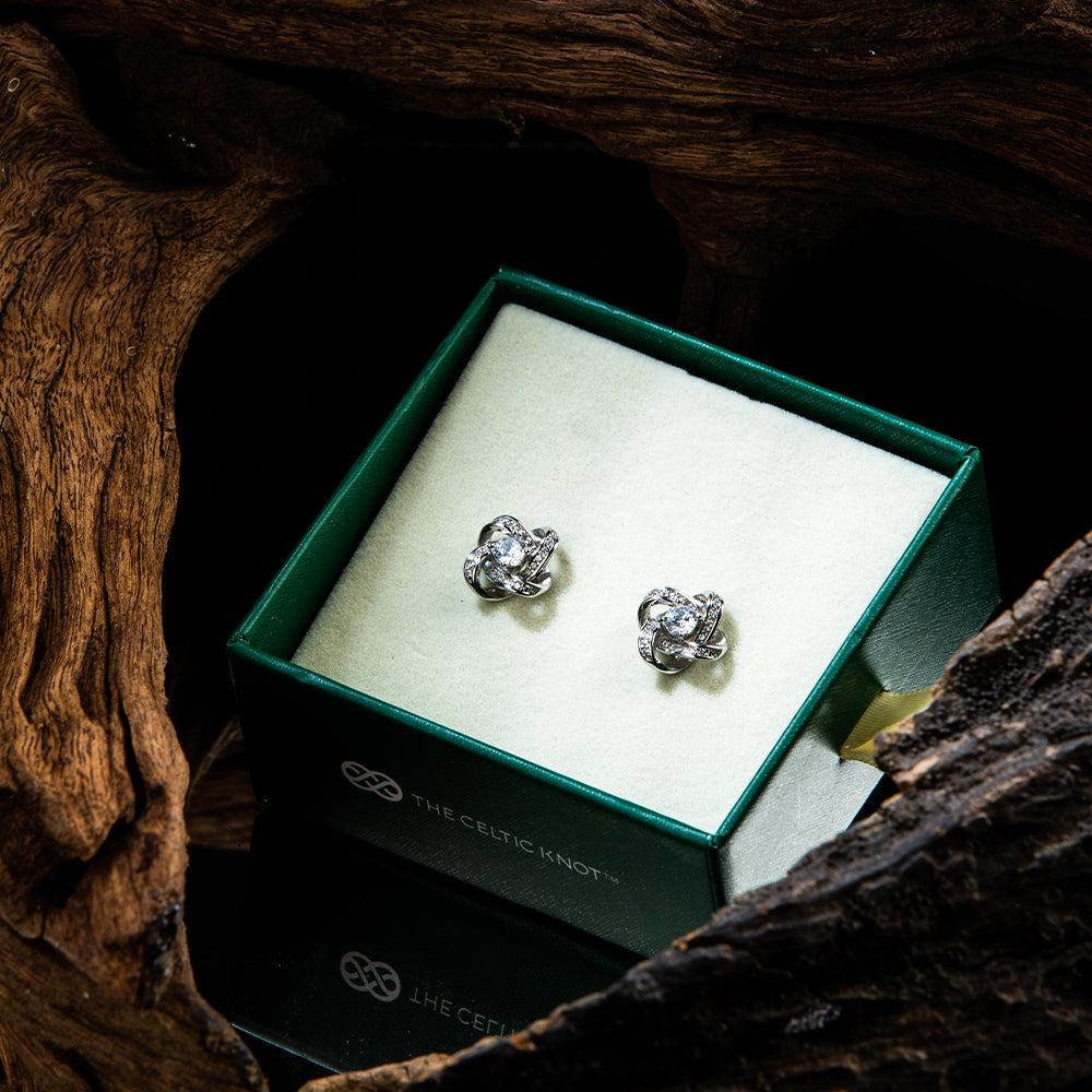 Celtic Knot™ 18K White Gold Earrings
