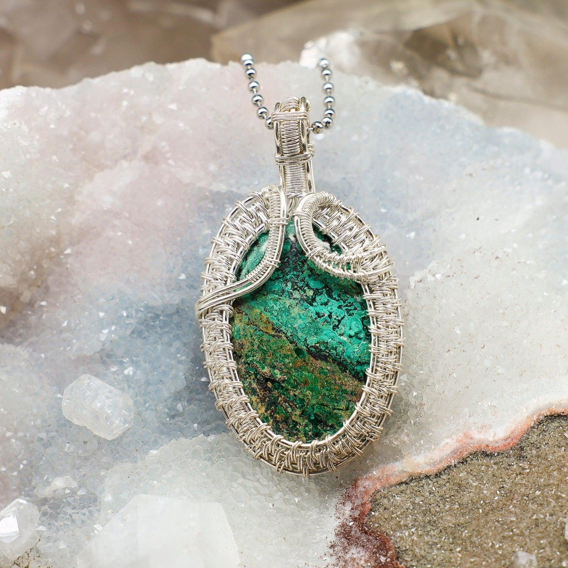 Chrysocolla Wire Wrap Pendant