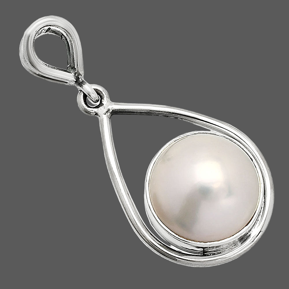 925 Sterling Silver Teardrop Natural Pearl Pendant Handmade Fine Jewelry DGP1018 P-1734