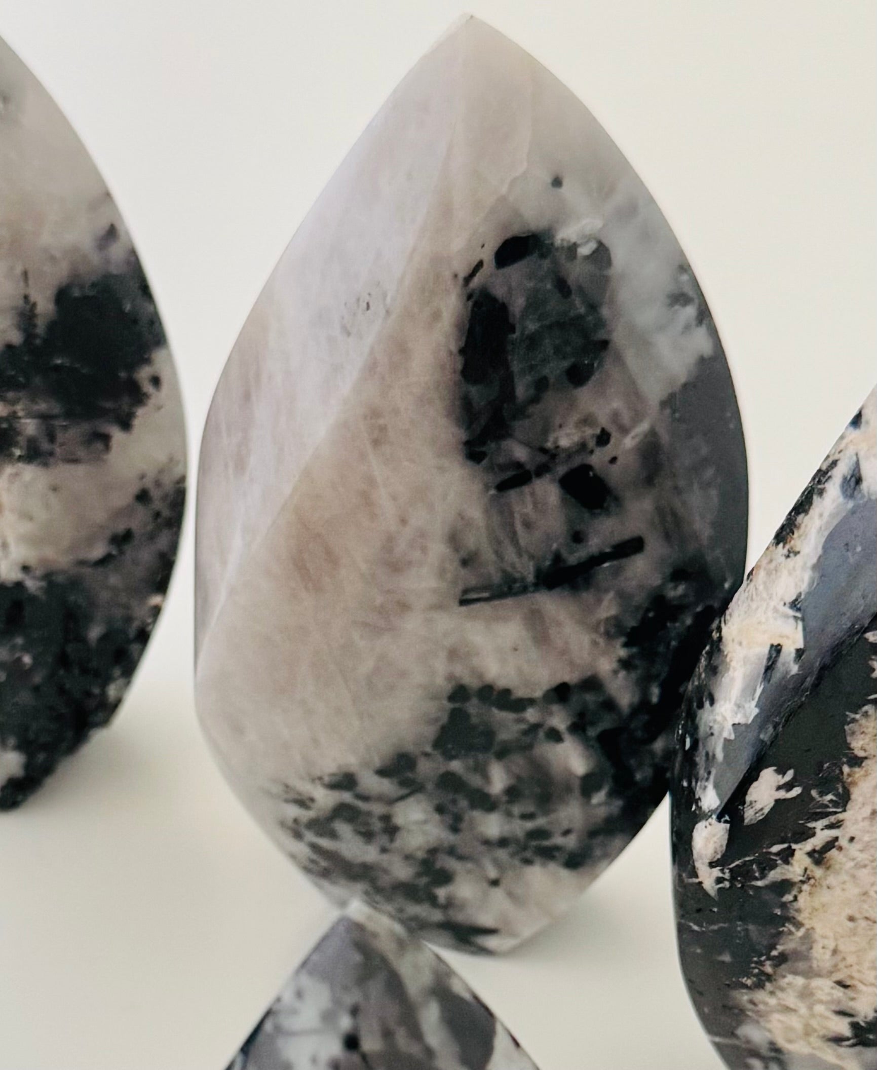 Black Tourmaline in Quartz Flame