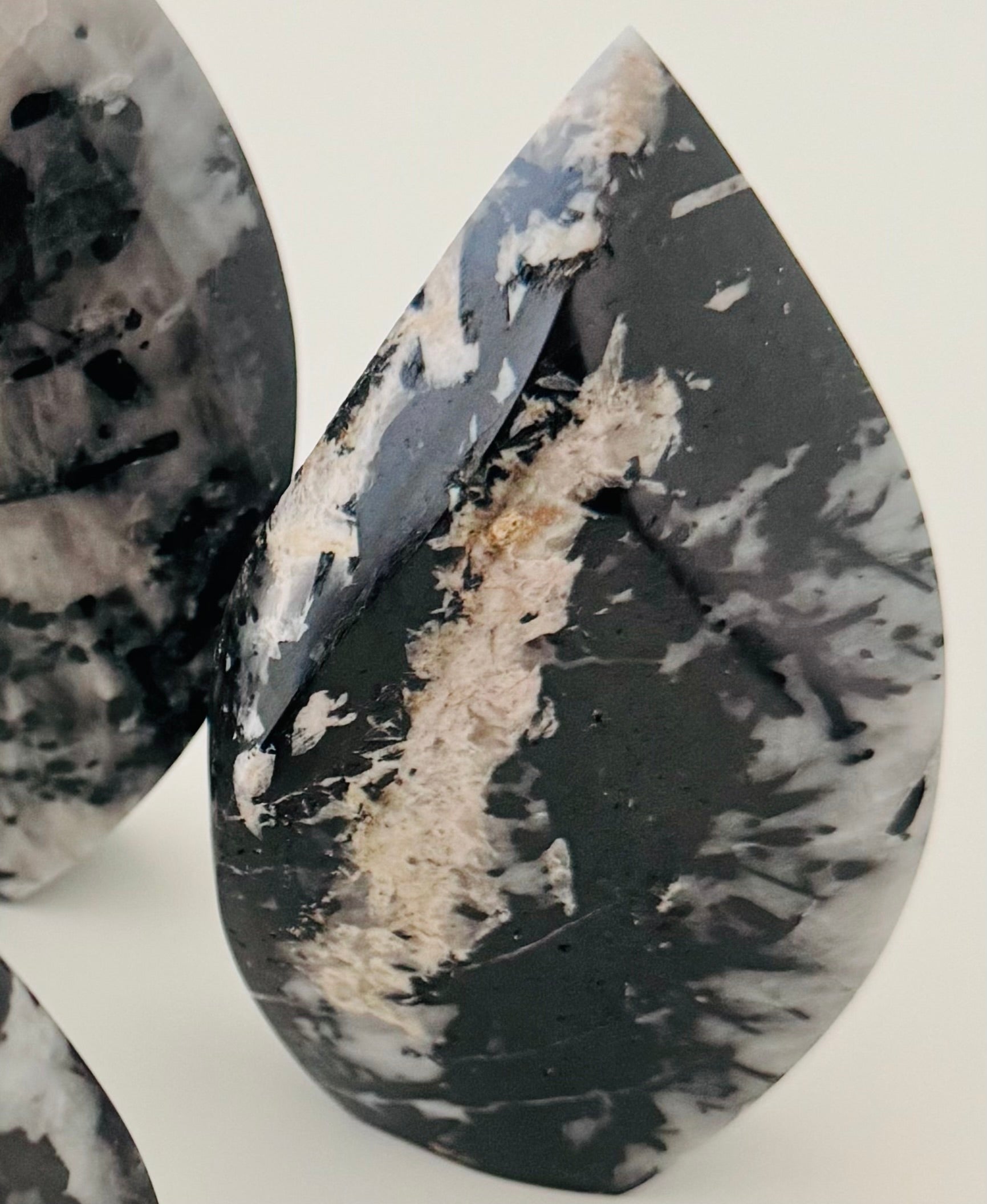 Black Tourmaline in Quartz Flame