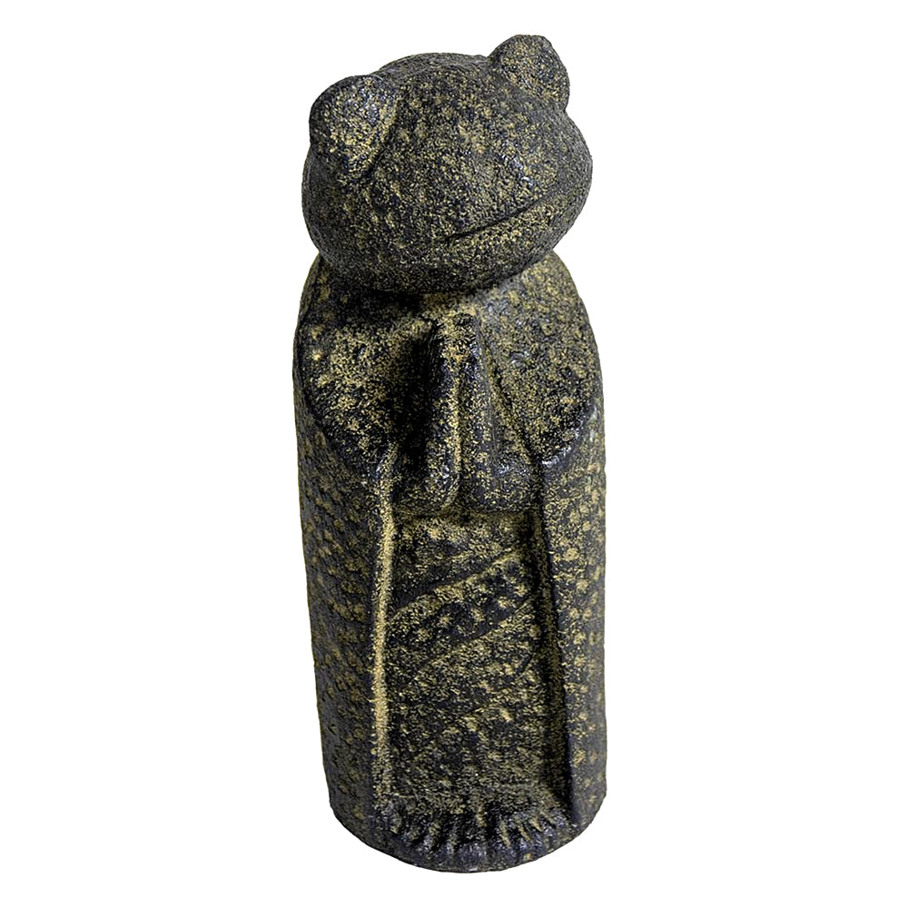 Jizo Frog Volcanic Stone Statue
