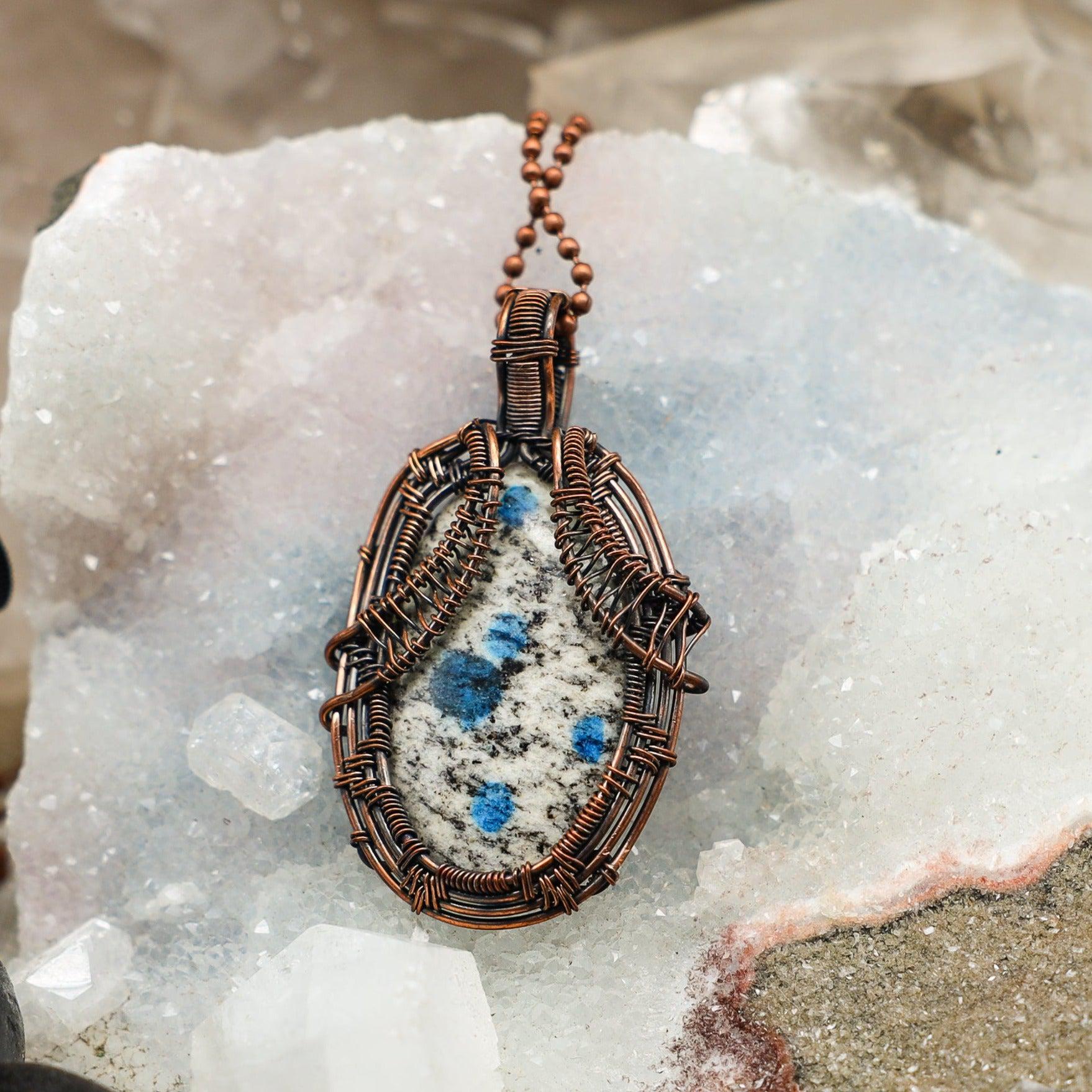 K2 Jasper Wire Wrap Crystal Pendant #2