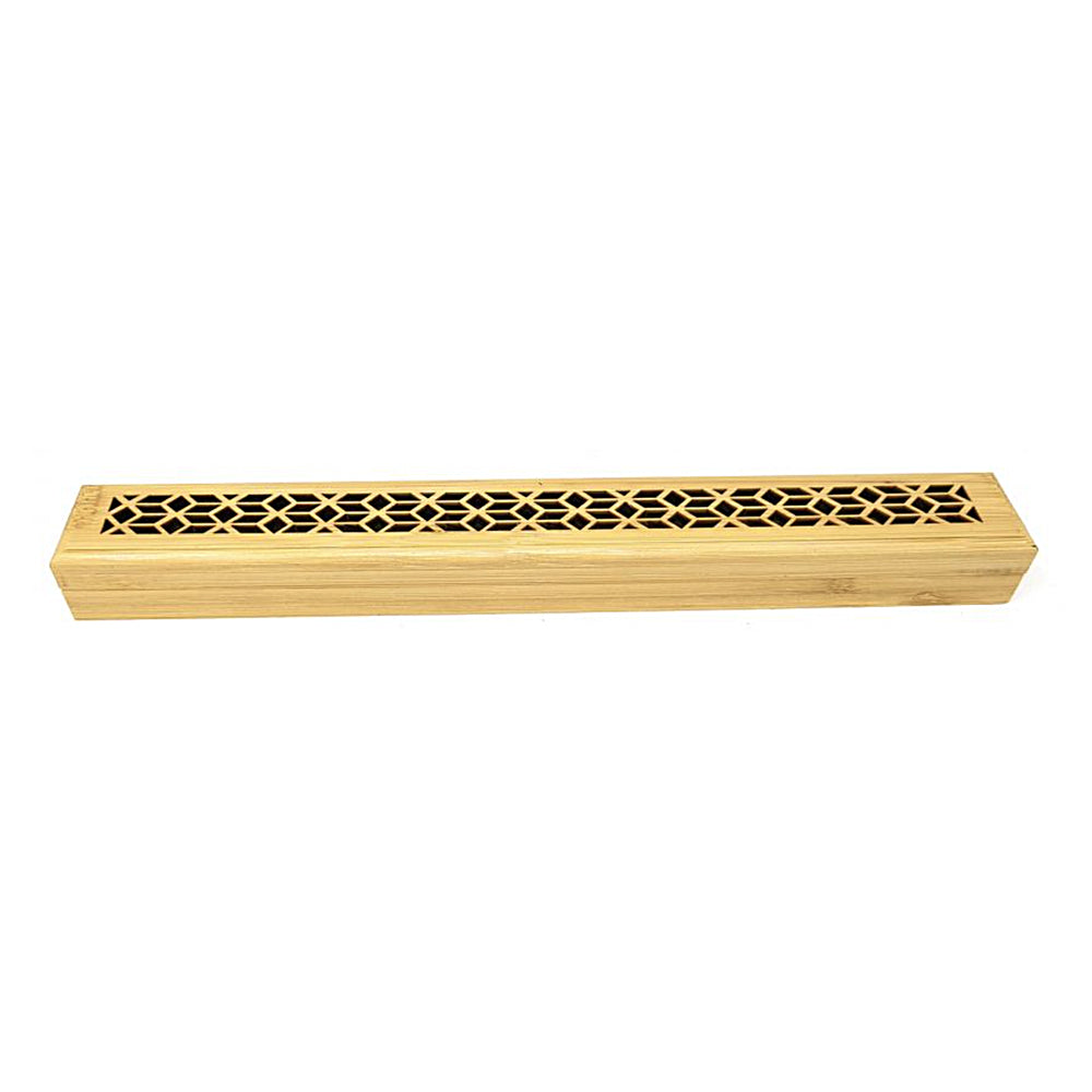 Natural Finish Wood Incense Box Burner - Medium
