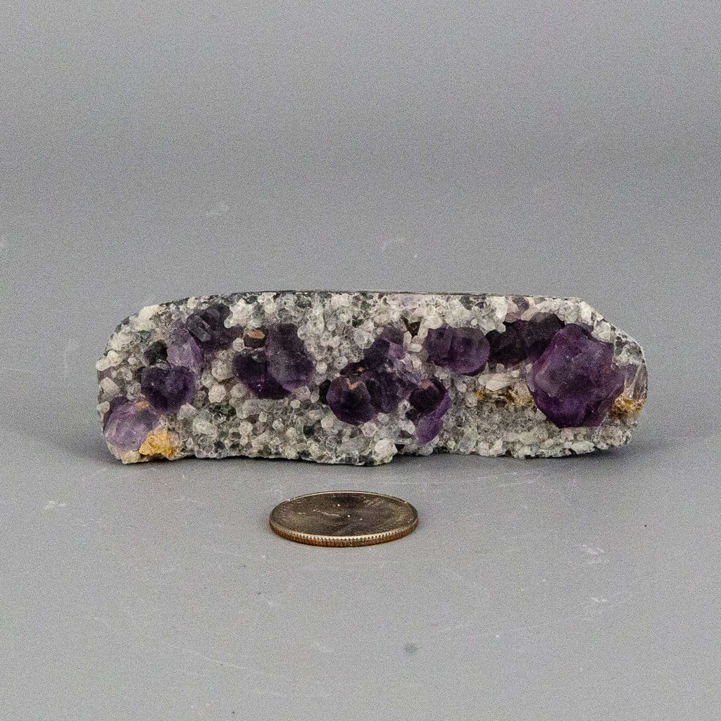 Purple Fluorite Cubes on Calcite "Nubbies"