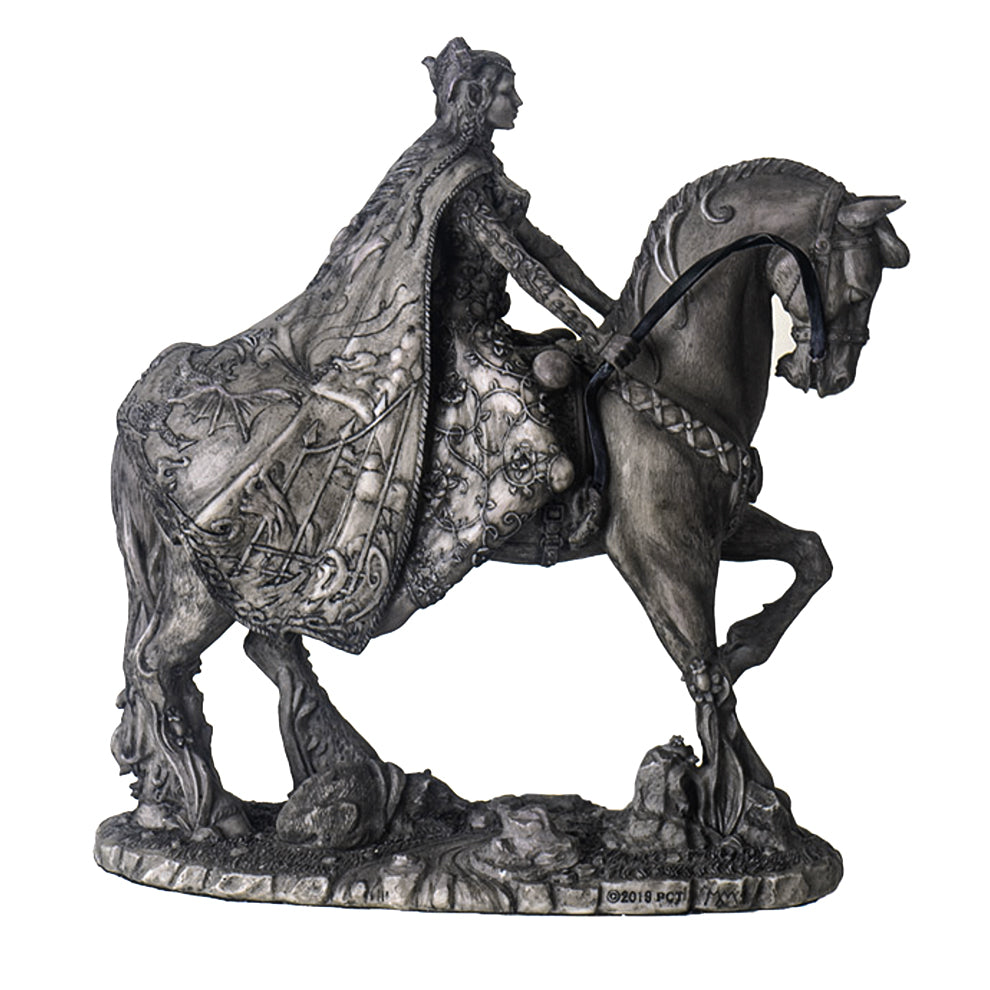 Rhiannon on Horse Statue