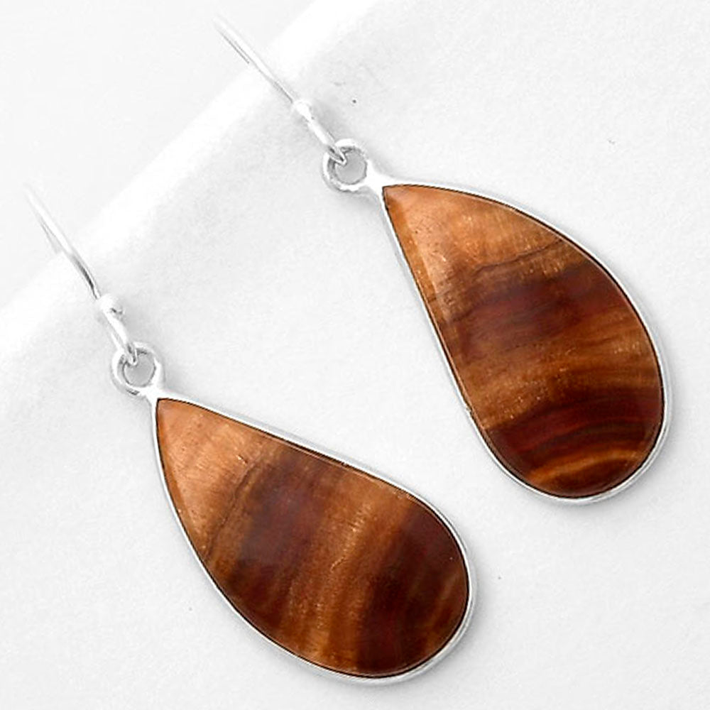 Natural Brown Fluorite Earrings E-1001 SDE66955