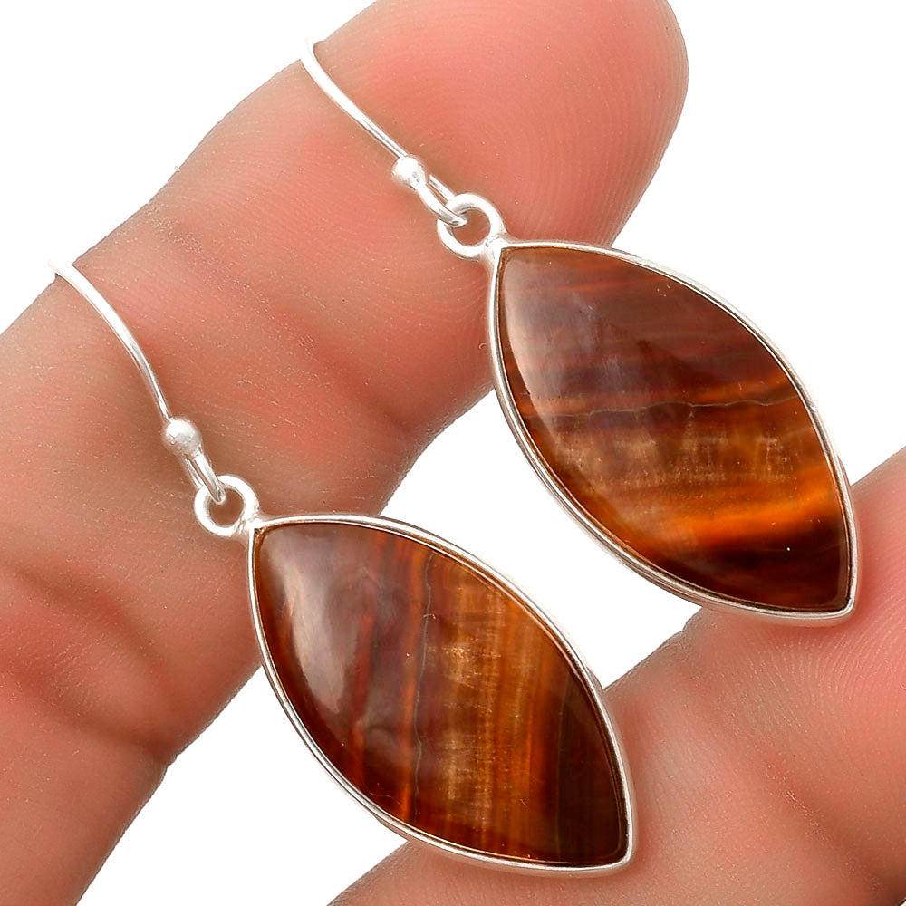 Natural Brown Fluorite Earrings E-1001 SDE66977