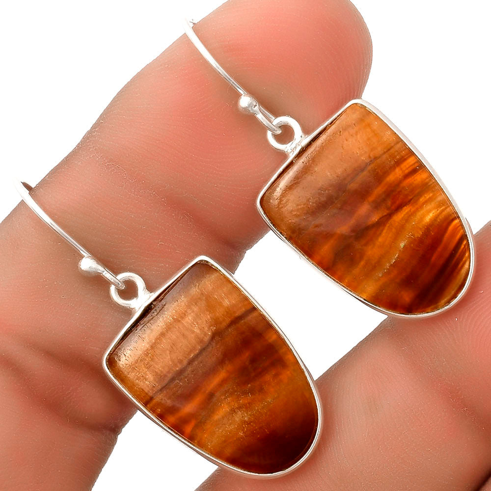 Natural Brown Fluorite Earrings E-1001 SDE66980