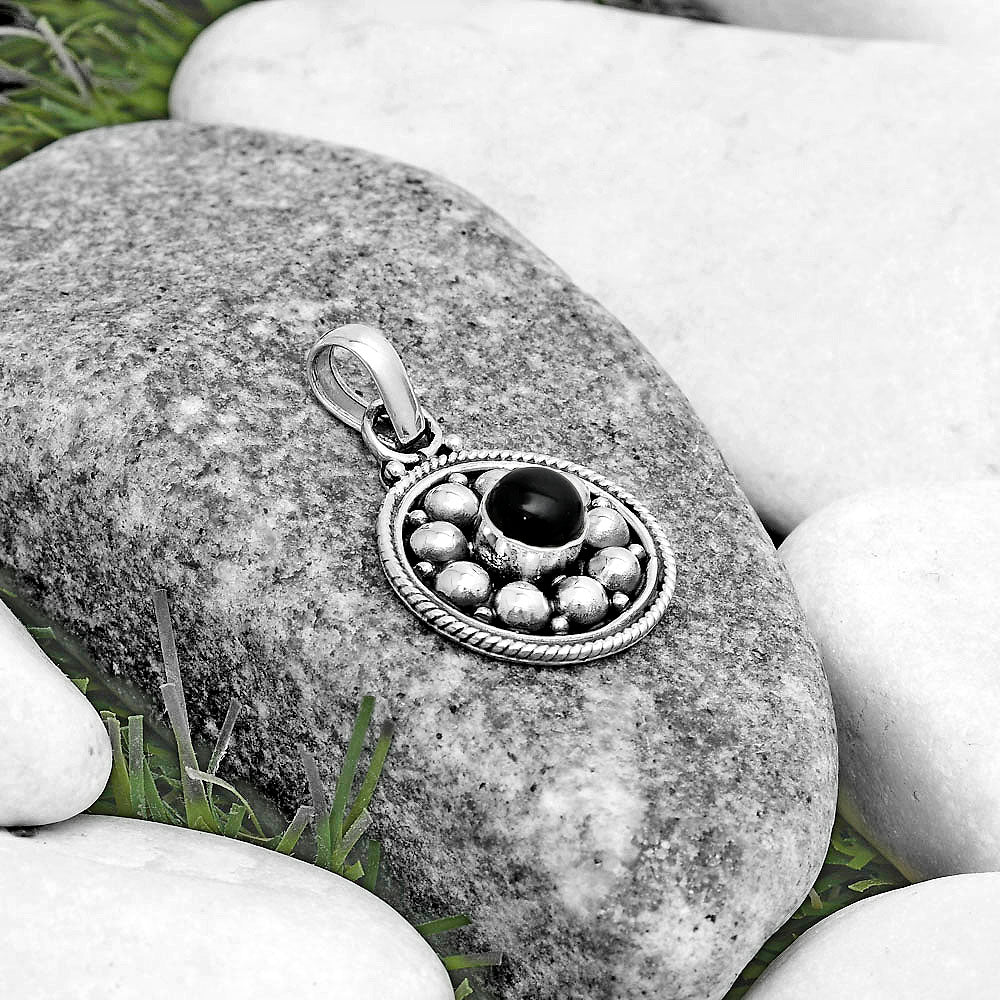 Bali Design - Black Onyx - Brazil Pendant P-1713 SDP121550