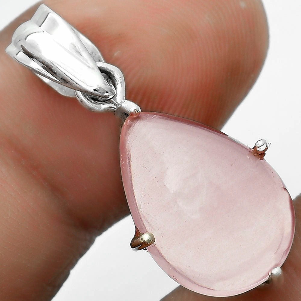 Natural Rose Quartz Cab - Madagascar Pendant P-1013 SDP123316