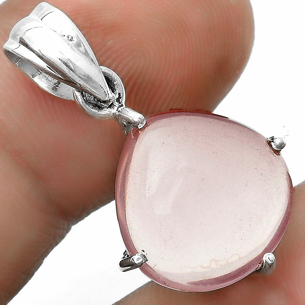 Natural Rose Quartz Cab - Madagascar Pendant P-1013 SDP123318