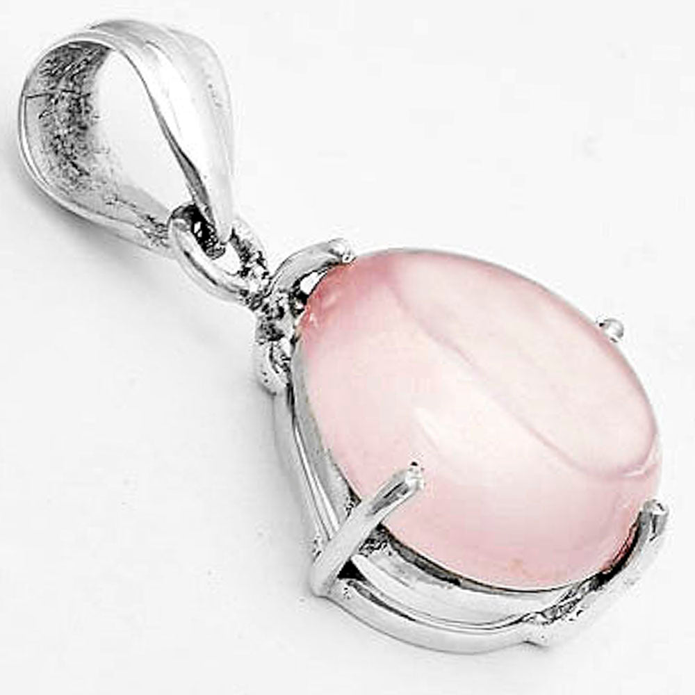 Natural Rose Quartz Cab - Madagascar Pendant P-1013 SDP123318