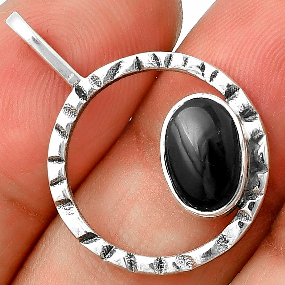 Natural Black Onyx - Brazil Pendant P-1067 SDP139635