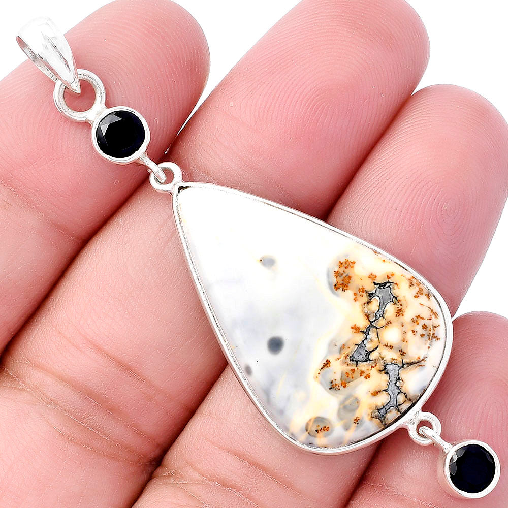 Natural Maligano Jasper & Black Onyx Pendant P-1123 SDP145674