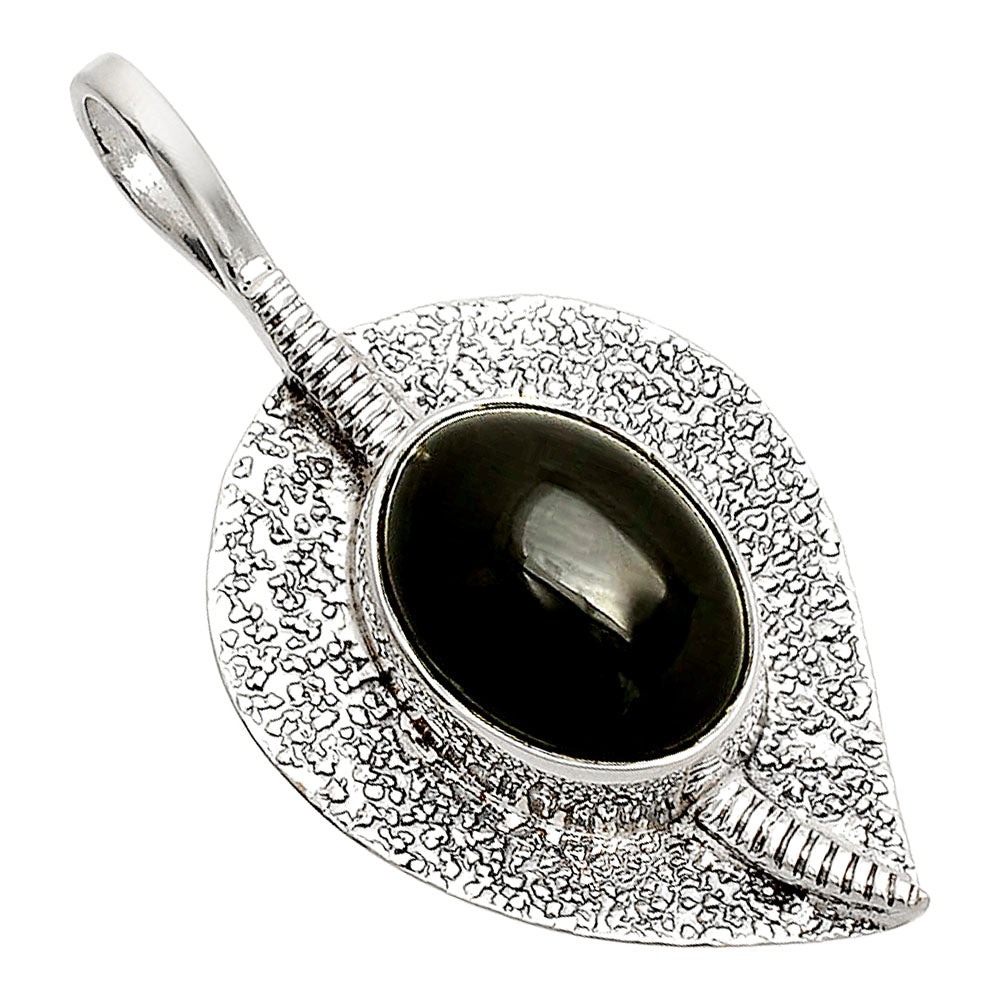Natural Black Onyx - Brazil Pendant P-1218 SDP149554