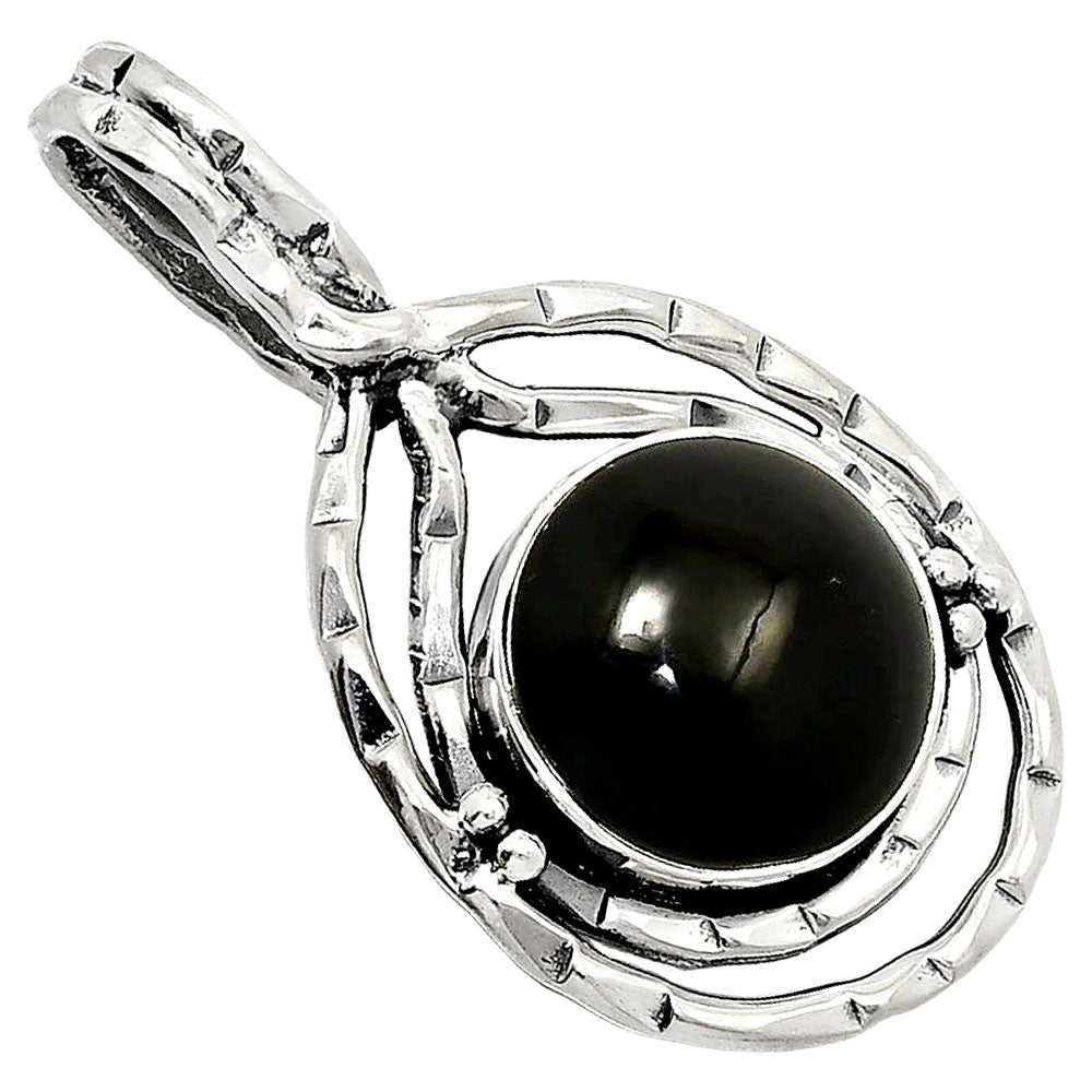 Natural Black Onyx - Brazil Pendant P-1410 SDP151103