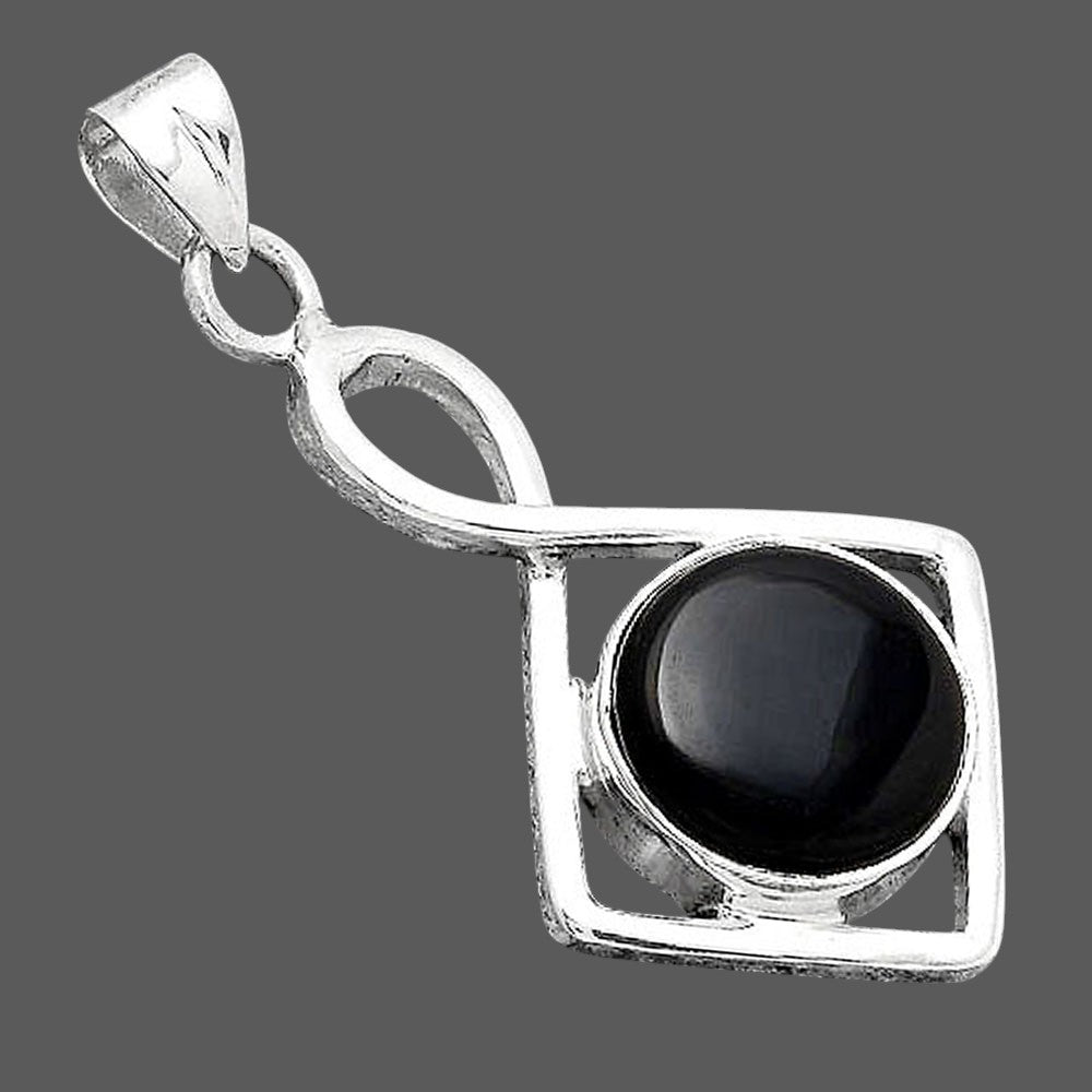 Natural Black Onyx - Brazil Pendant P-1011 SDP155567