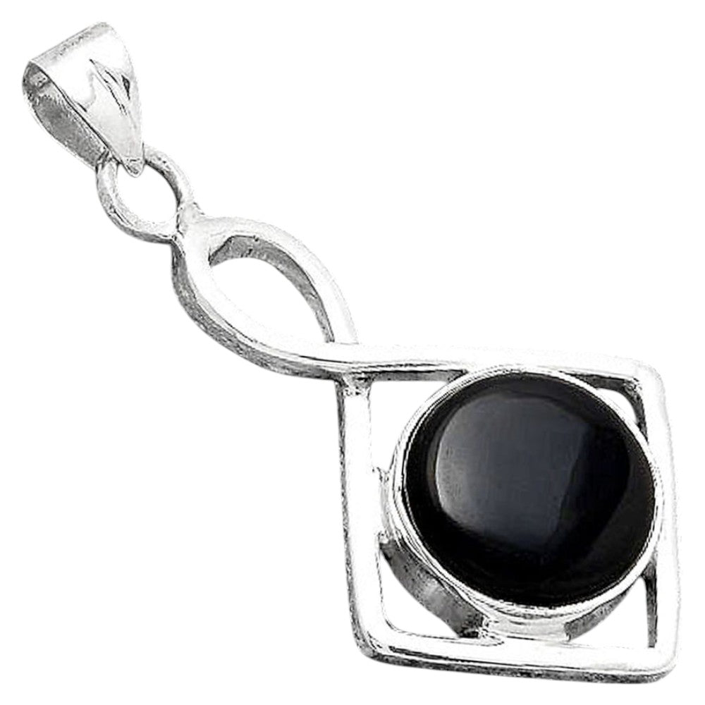 Natural Black Onyx - Brazil Pendant P-1011 SDP155567