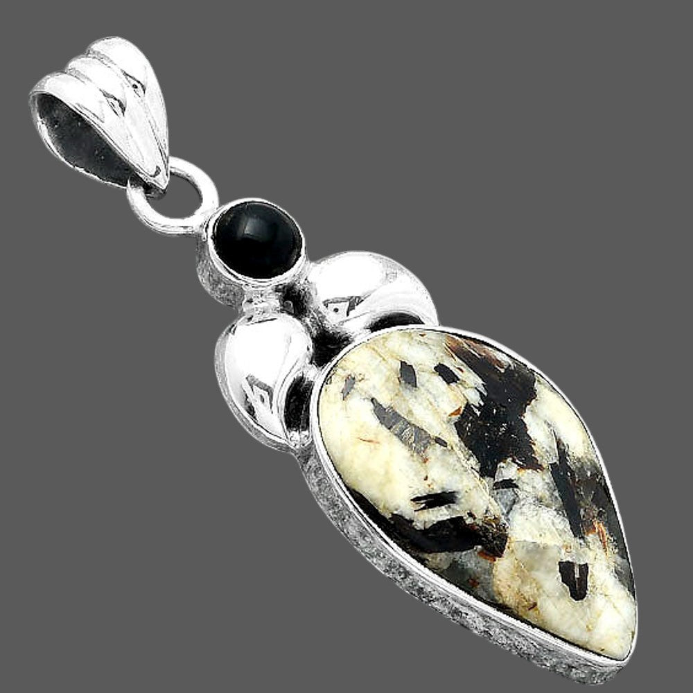 Astrophyllite - Russia & Black Onyx Pendant P-1683 SDP156908