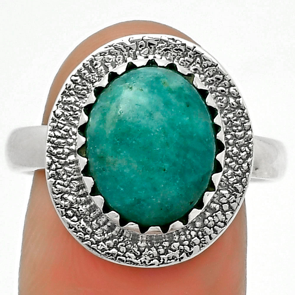 Natural Paraiba Amazonite Ring size-9 R-1649 SDR167937