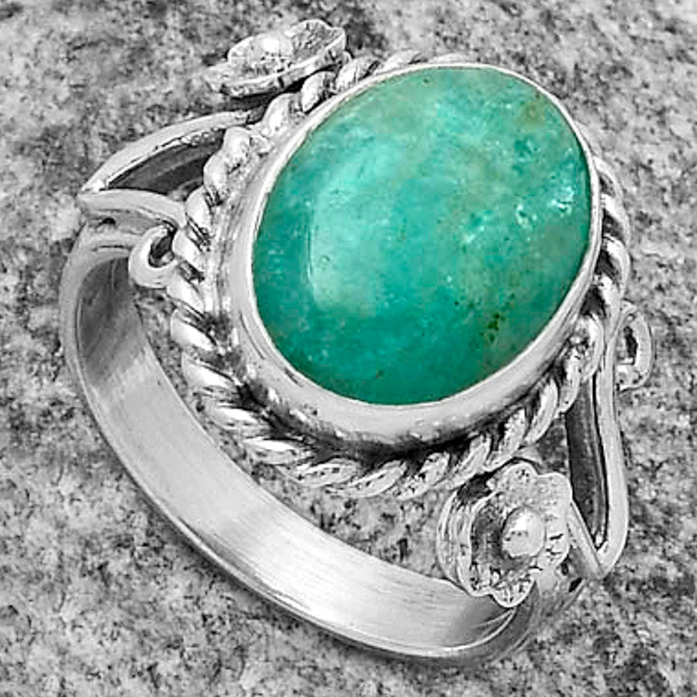 Natural Paraiba Amazonite Ring size-7 R-1345 SDR174755