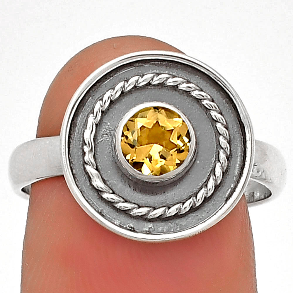 Natural Citrine Ring size-7 R-1439 SDR182599