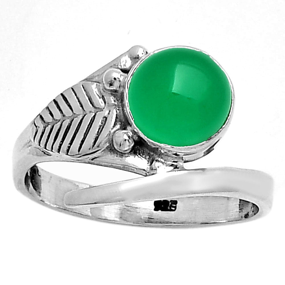 Natural Green Onyx Ring size-8 R-1410 SDR185667