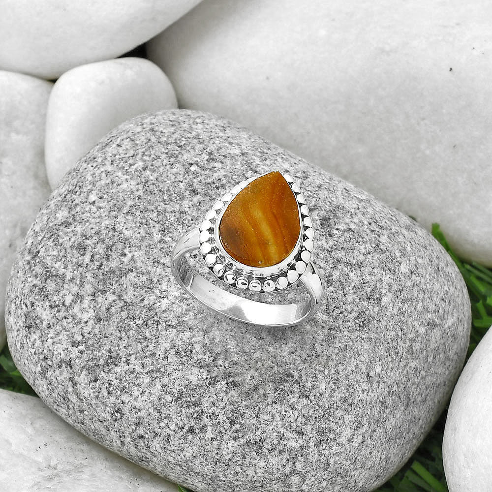 Natural Brown Fluorite Ring size-7.5 R-1071 SDR188597