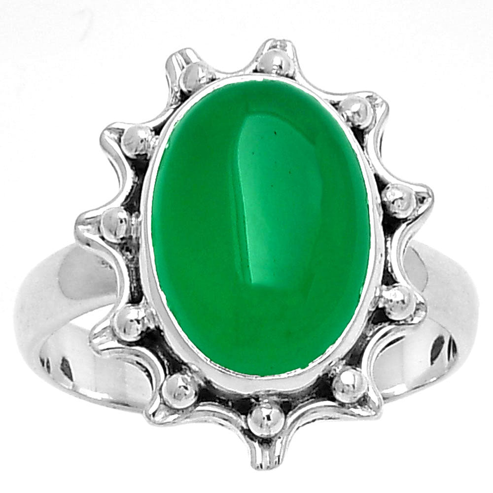 Natural Green Onyx Ring size-7.5 R-1189 SDR189912