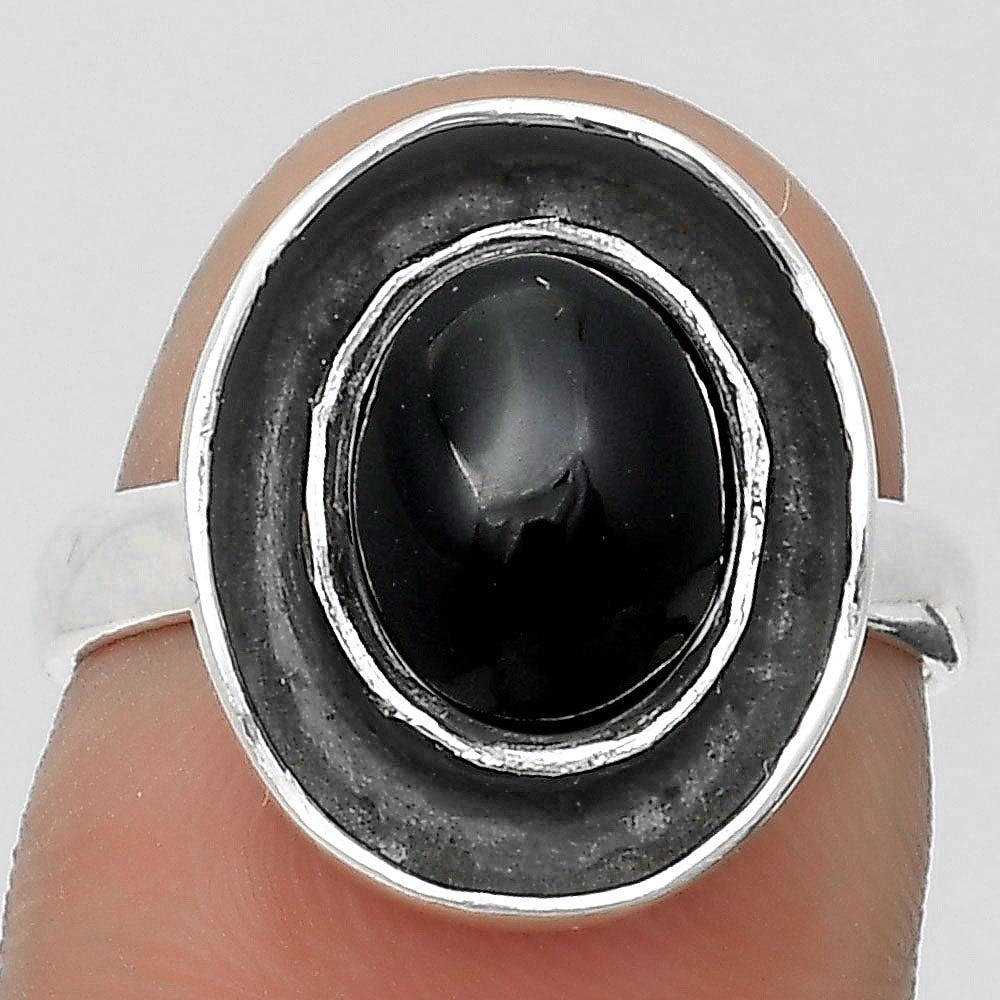 Natural Black Onyx - Brazil Ring size-7 R-1468 SDR199984