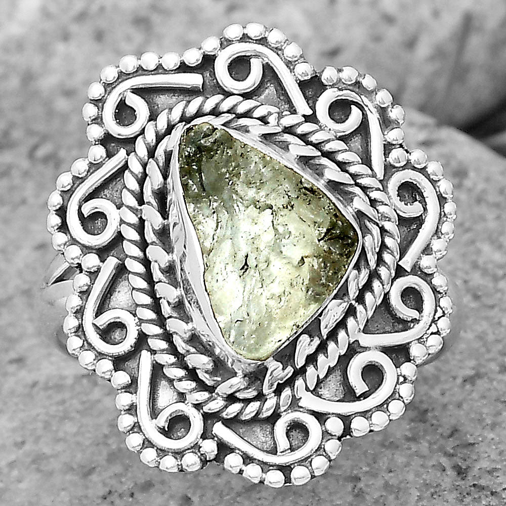 Natural Aquamarine Rough - Brazil Ring size-7 R-1322 SDR204305
