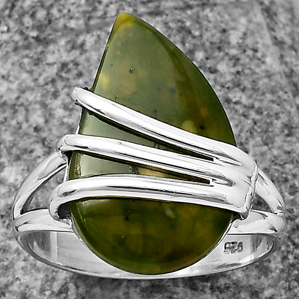 Natural Chrome Chalcedony Ring size-9.5 R-1444 SDR205836
