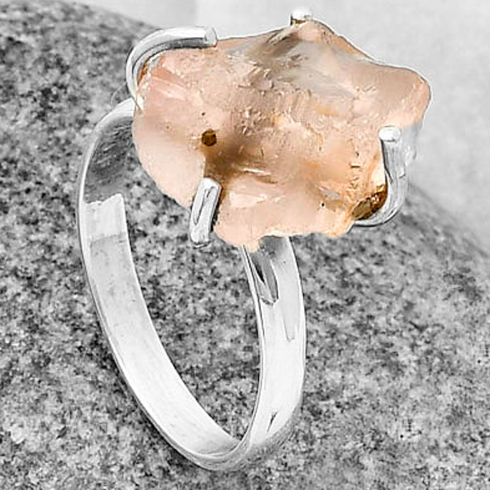 Natural Rose Quartz - Madagascar Ring size-9 R-1052 SDR206834