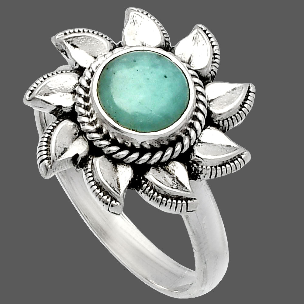 Sun - Natural Paraiba Amazonite Ring size-8 R-1617 SDR226524
