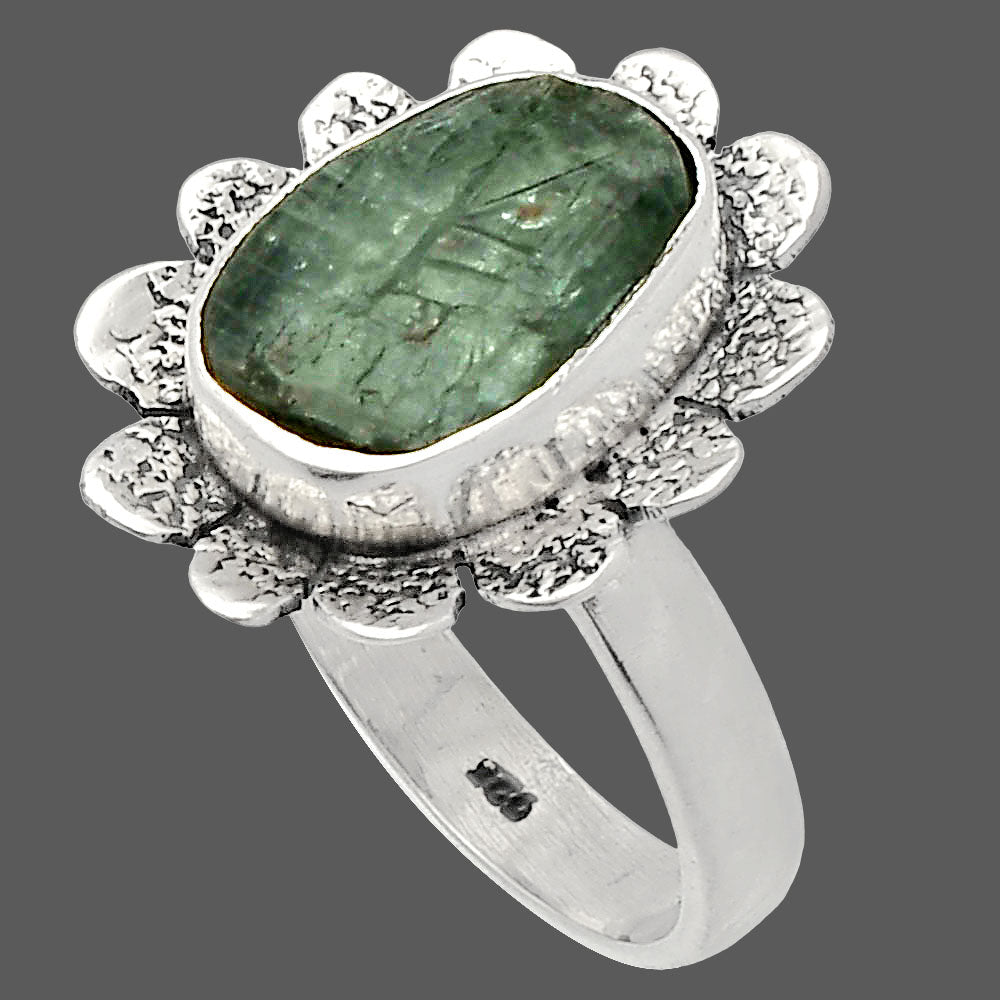 Natural Aquamarine Rough - Brazil Ring size-7 R-1241 SDR230082
