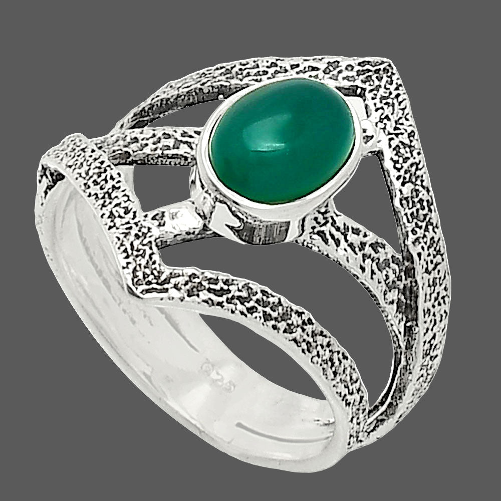 Natural Green Onyx Ring size-7 R-1471 SDR237969