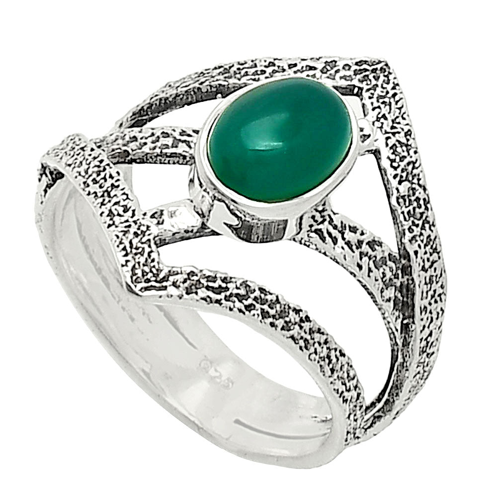Natural Green Onyx Ring size-7 R-1471 SDR237969