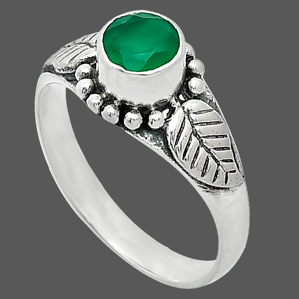 Natural Green Onyx Ring size-8 R-1404 SDR243548