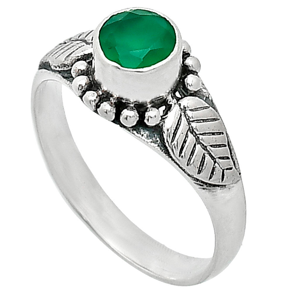 Natural Green Onyx Ring size-8 R-1404 SDR243548