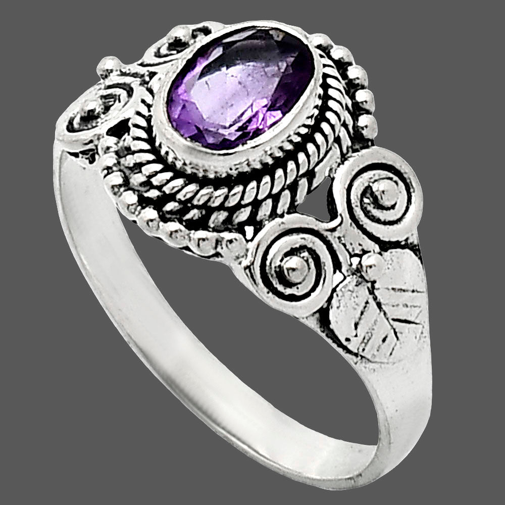Natural African Amethyst Ring size-7 R-1280 SDR243645