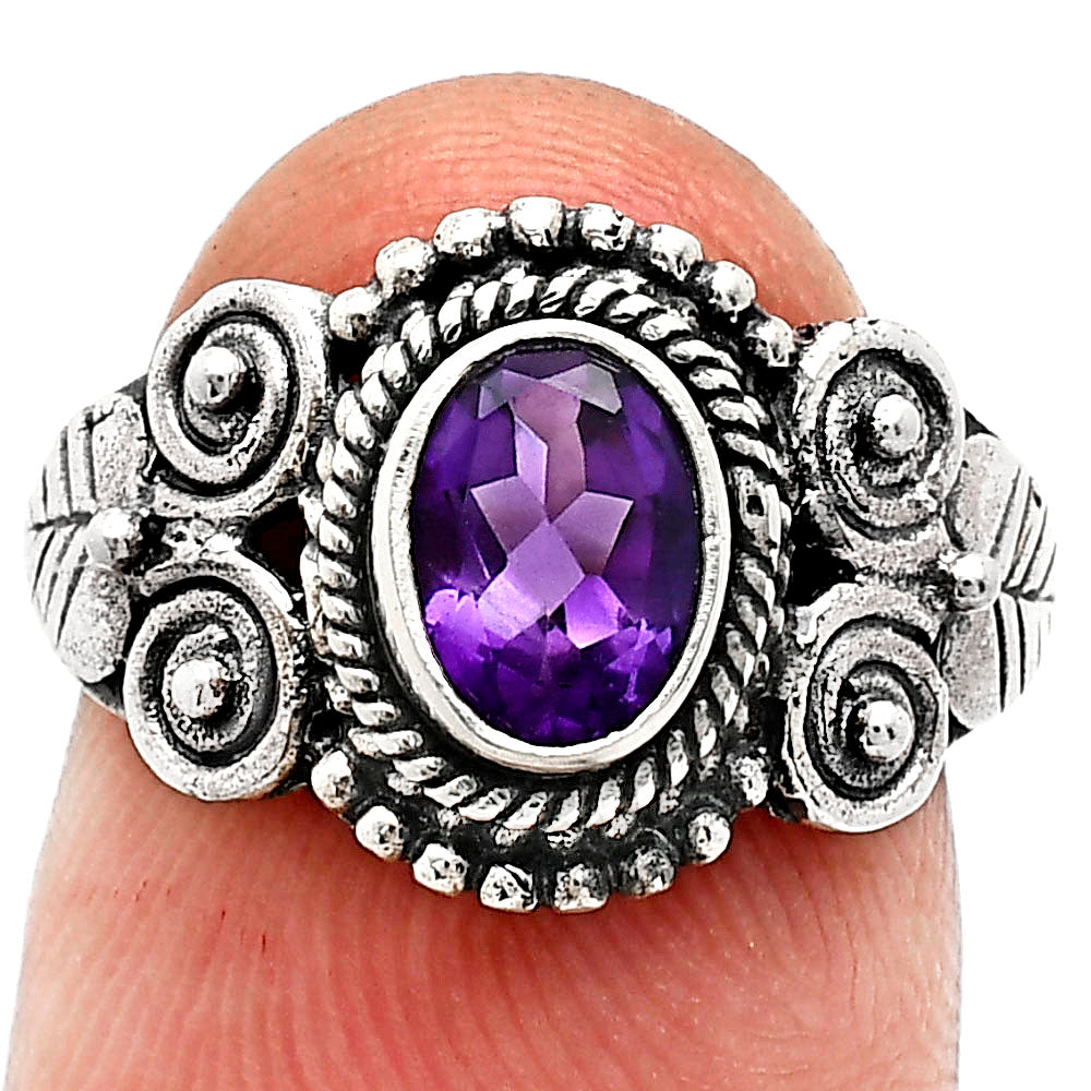 Natural African Amethyst Ring size-7 R-1280 SDR243646