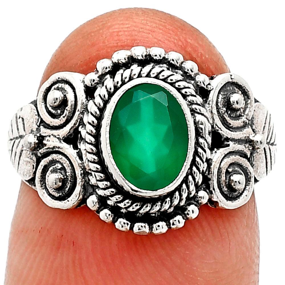 Natural Green Onyx Ring size-7 R-1280 SDR243672
