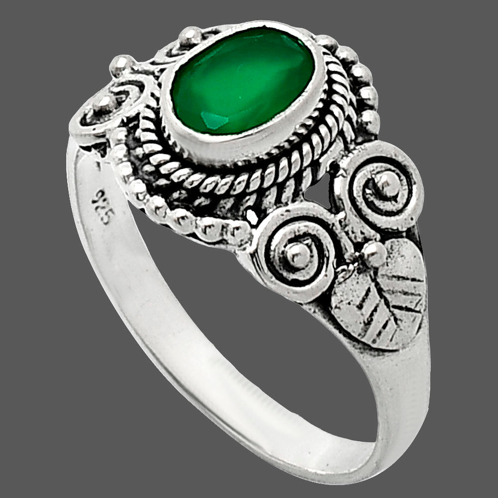 Natural Green Onyx Ring size-7 R-1280 SDR243672