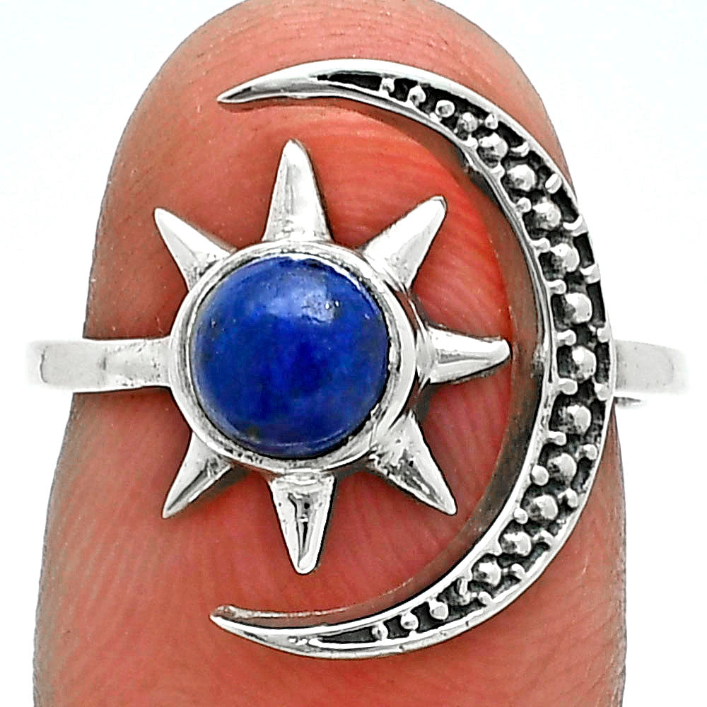 Star Moon Adjustable - Lapis Lazuli Ring size-7 R-1015 SDR245429