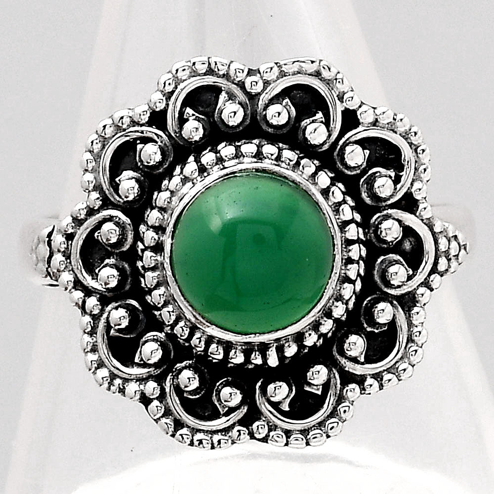Natural Green Onyx Ring size-7 R-1337 SDR245773